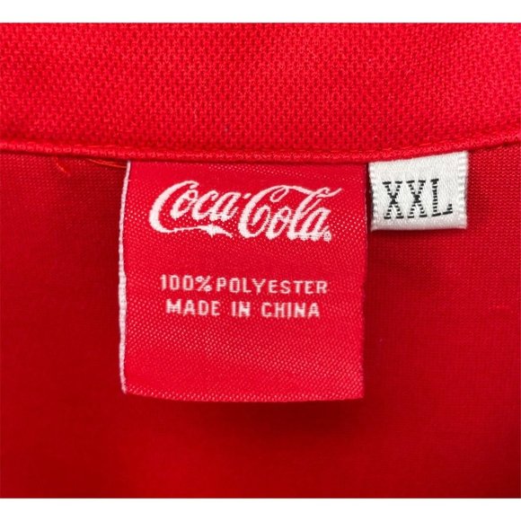 Coca-Cola Coke Red Polo Shirt Embroidered Men’s 2XL XXL Short Sleeve Soda Pop - Picture 4 of 4